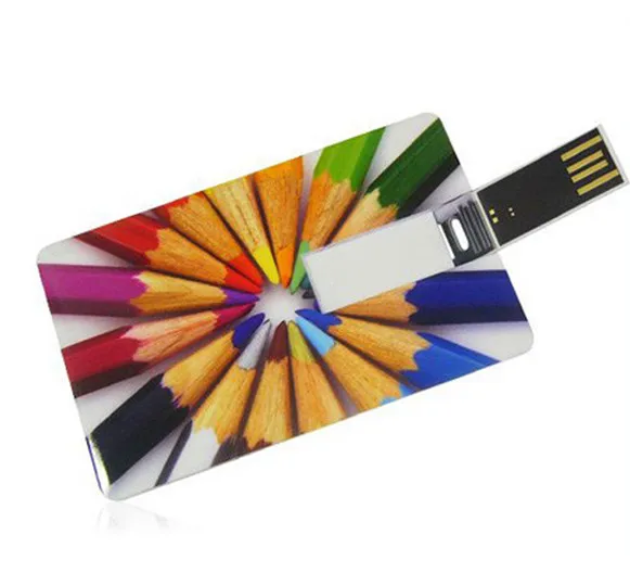 Custom Logo DIY Creative USB 2.0 Flash Credit Card 16GB 32GB USB Flash Drive Pen Drive 4GB 8GB USB Flash Drive Card - ANKUX.COM