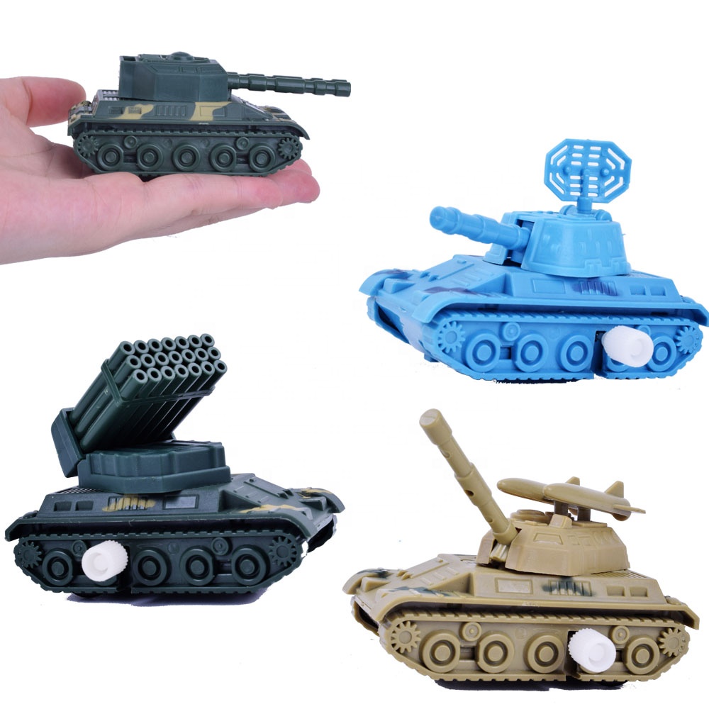 Cartoon Tank Models Plastic Clockwork Wind Up Car Toys