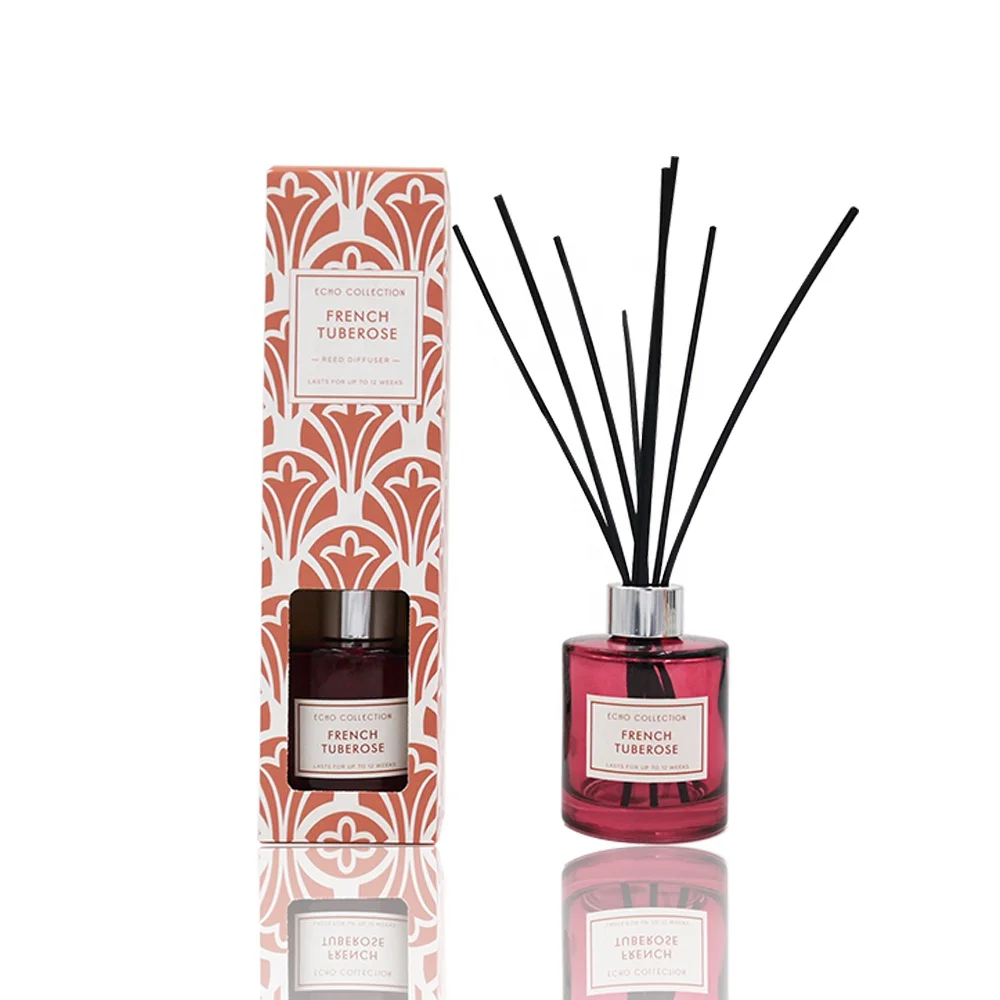 100ml Home Fragrance Reed Diffuser With Black Rattan & Glass Bottle