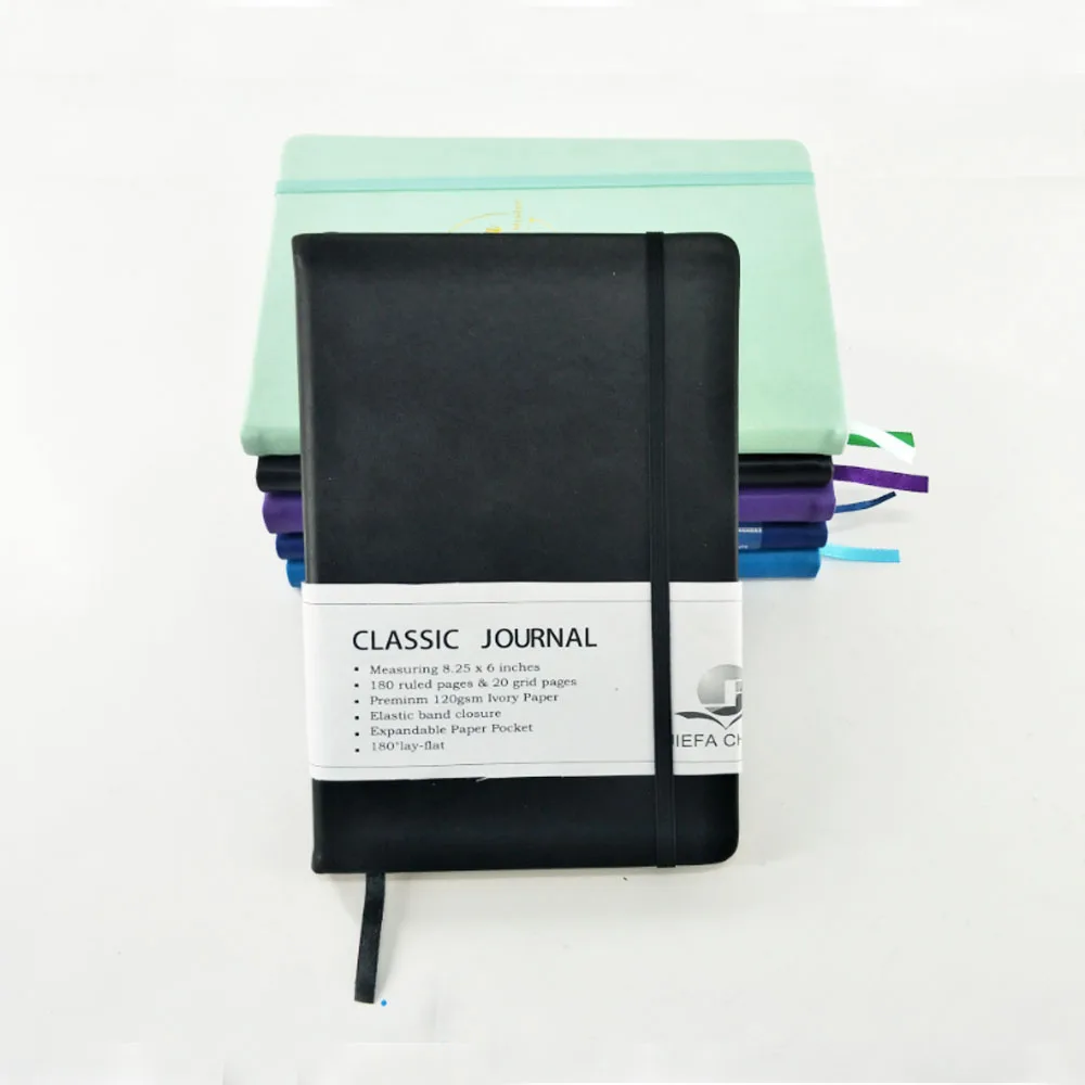 Customizable Academic Diary A5 A6 B5 Dotted Grid 2023 2024 Elastic Band Pu Leather Hardcover