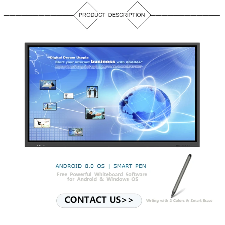 Top 10 Manufacturer Price Smart screen tv whiteboard Interactive touch for e-learning classroom
