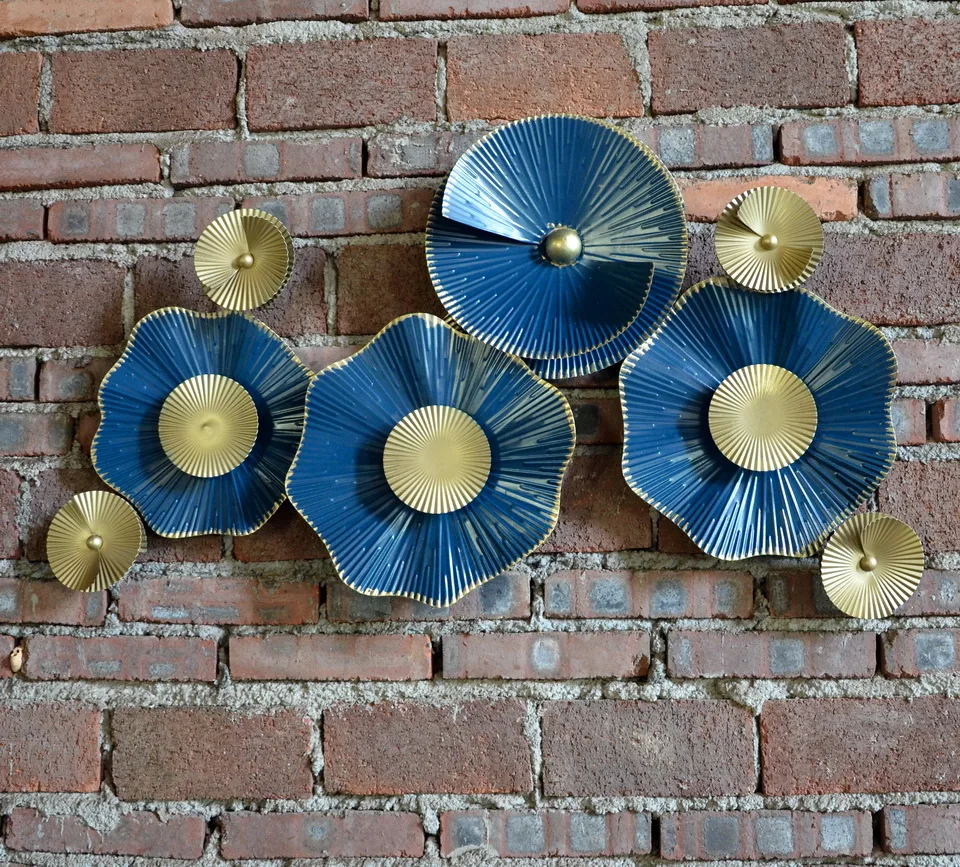 Interior Antique Art Craft Circles Wrought Iron Vintage Wall Decor