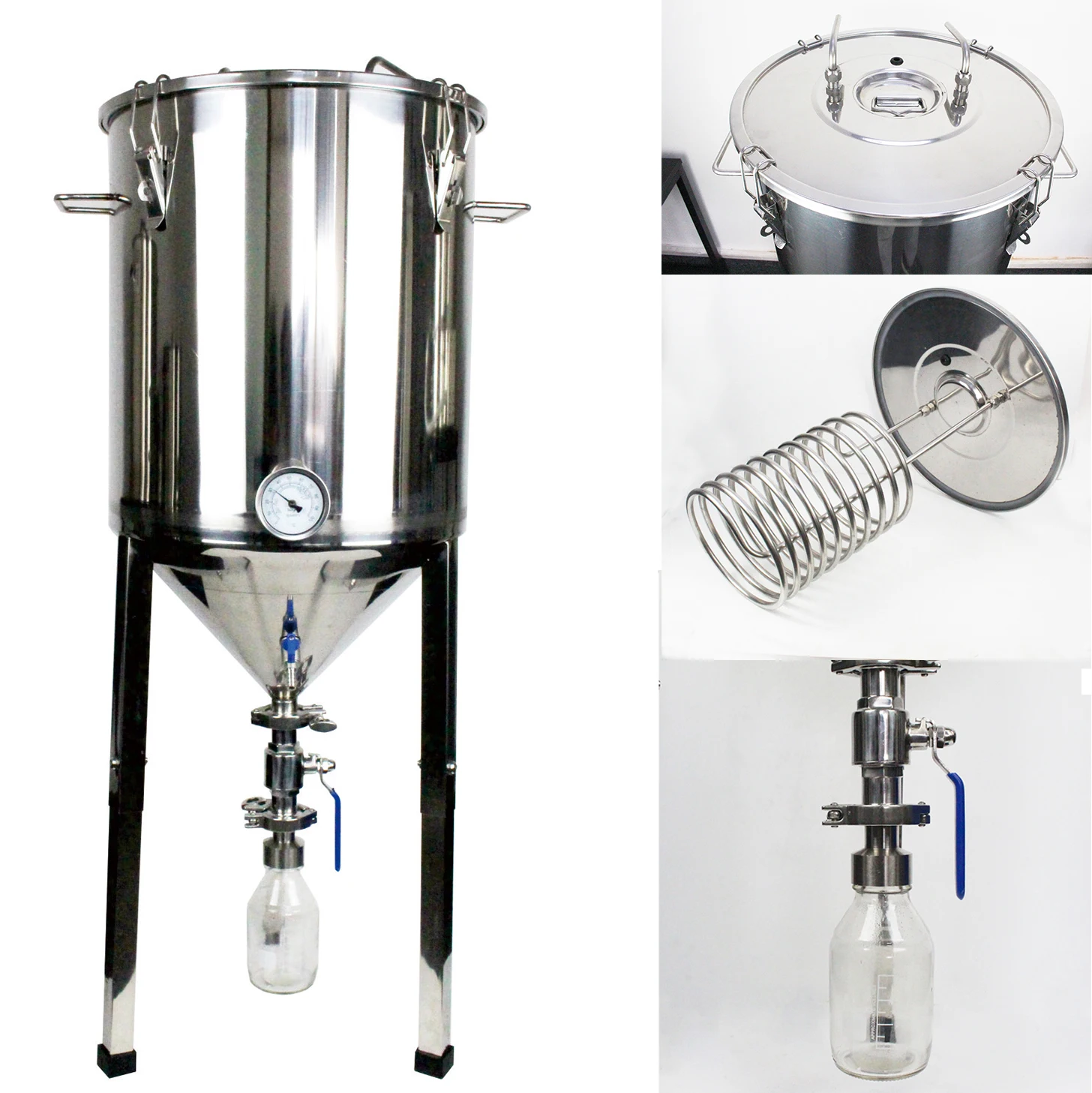 Craft Beer Fermentation 30l High Quality Yeat Colllect Tank Cooling