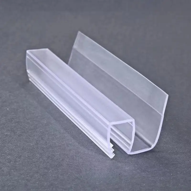 product hot sale p995w pvc clear bottom seal sweep  slips with drip rail for cambridge and crescent sliding shower door system-7