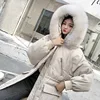 Winter new Dongdaemun Korean version of the thick down jacket female long section large fur collar loose large pocket jacket