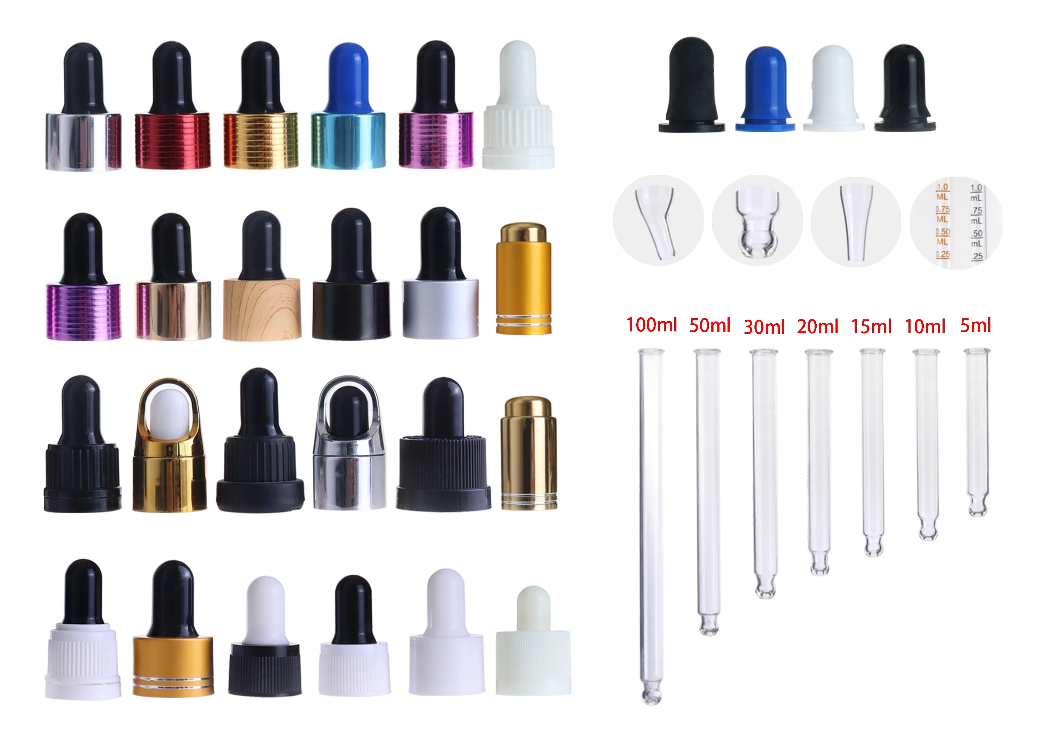 Euro Glass Bottle Seal Tamper Evident Cap With Dripper Tip Stopper For