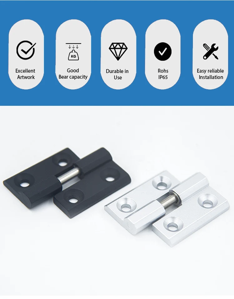 Steel Door Lock Hinges Zinc Alloy Black Coated