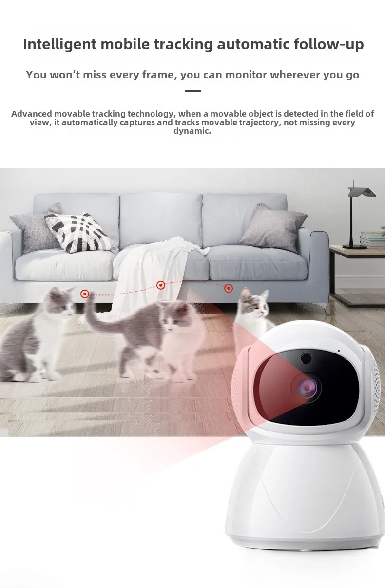 IP66 Waterproof Wireless 2MP Night Vision PTZ Mini Camera Auto Track Cute Designer ICsee Tuya Wifi Smart Security CMOS Sensor