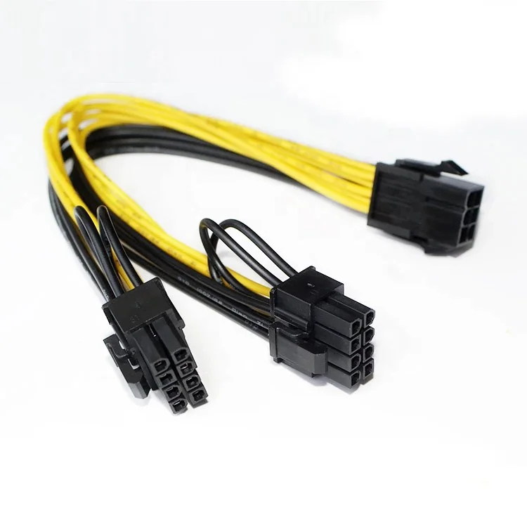 Pcie 6 Pin Naar Dual 8 Pin (6 + 2) Kabel Voor Graphics Videokaart Gpu