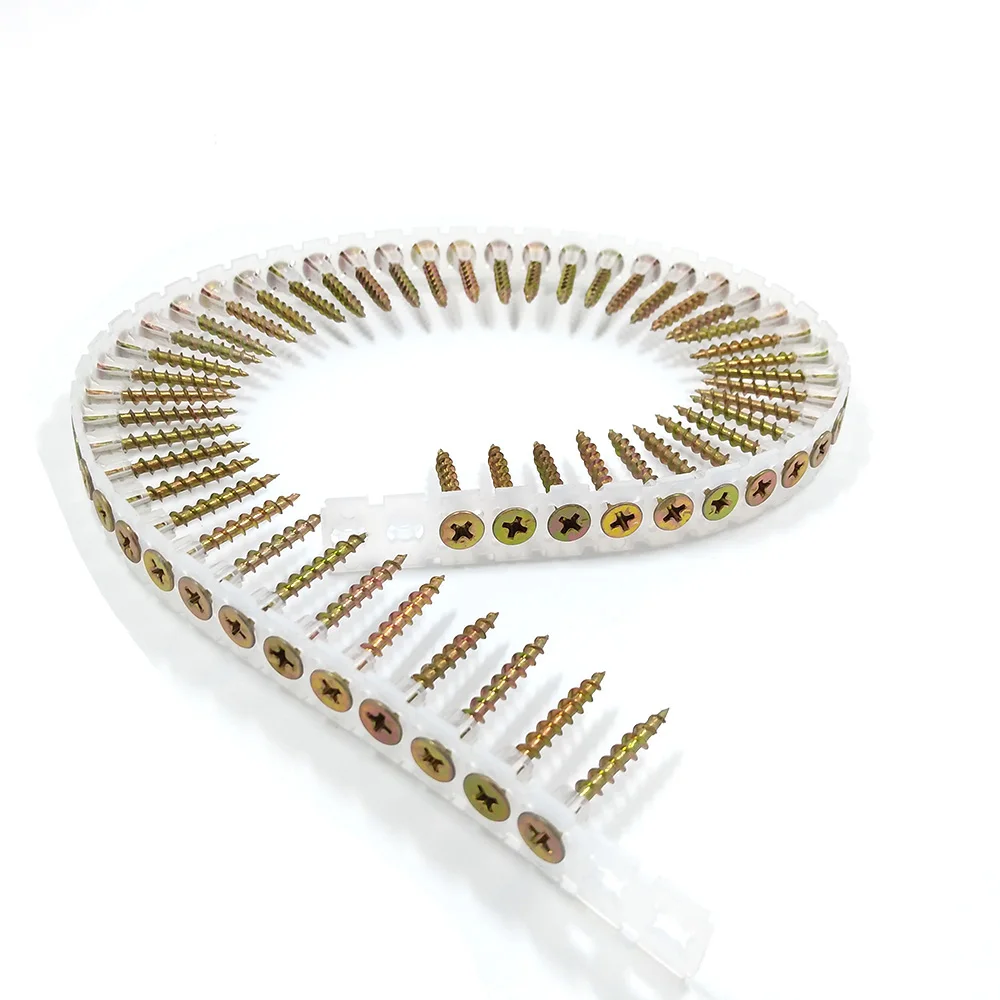 Collated Screw With Plastic Tape Auto Feed Deck Screw For Drywall Screw Gun Buy Collated Screw