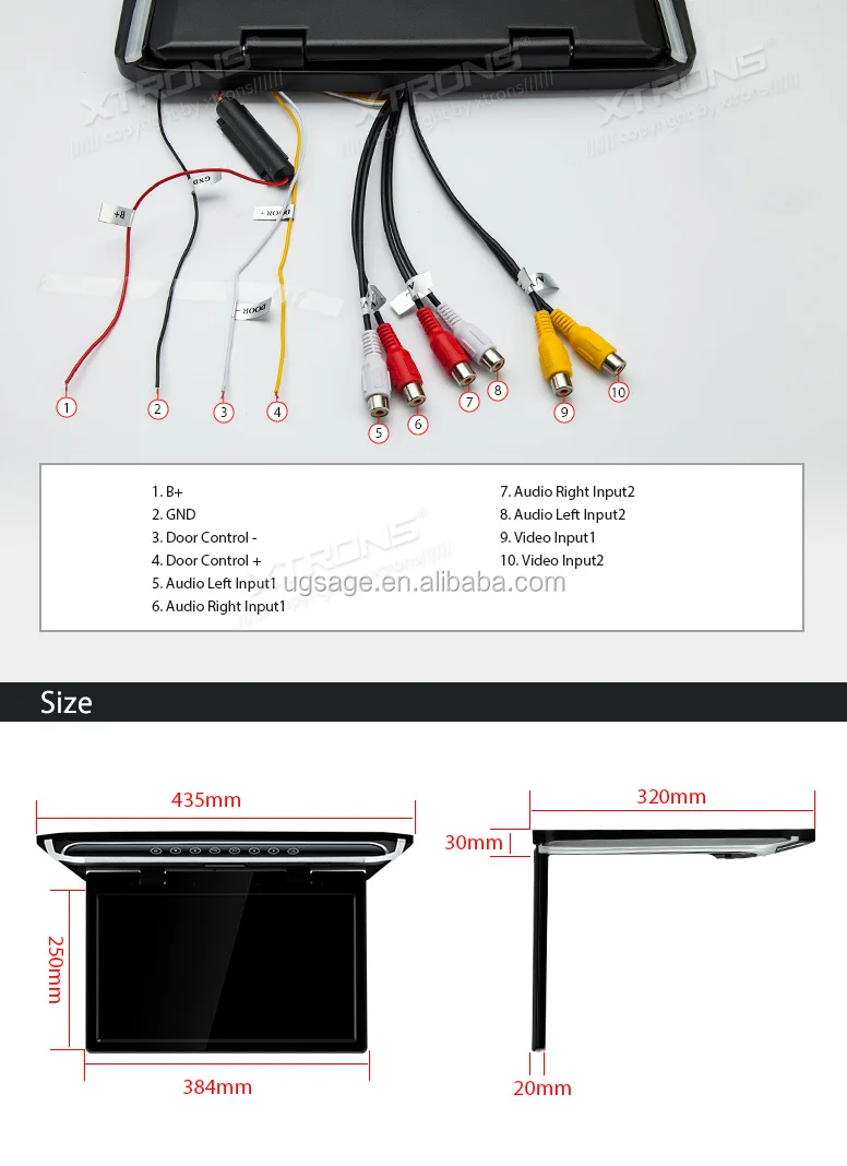 Xtrons 15.6" 1080p Video Fhd Car Roof Lcd Monitor Roof Mount Tv Buy Car Lcd Monitor For Bmw