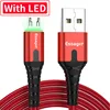 New Product Led Nylon Braid Wire Super Fast Charging Usb Data Cable For Android Phone
