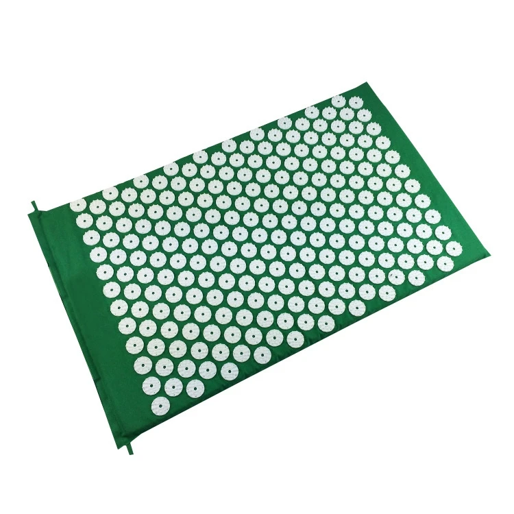 Natural cotton yoga yantra foot shakti lotus plastic spikes massage acupressure mat