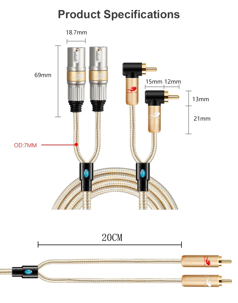 Rcasmtxlrsm202g Xlr Cable Male To Male Coaxial Cable Spool Xlr To Rca