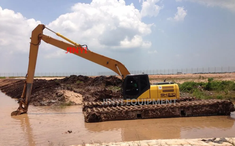 Amphibious Dredging Excavator,Excavator Pontoon For Wetland - Buy ...