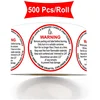 Candle Warning Stickers 1.57 Inches Candle Jar Container Labels Waterproof Wax Melting Safety Stickers for Candle Jars Tins