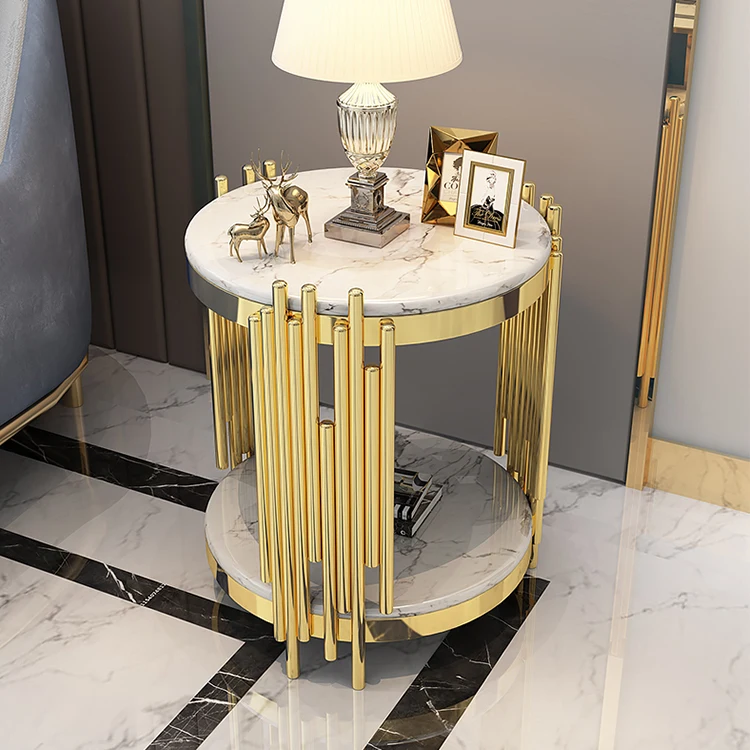 
Art luxury salon stainless steel base marble top livingroom coffee table with stainless steel base furniture 