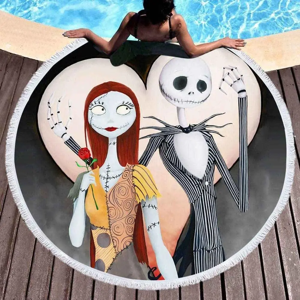 Nightmare serie round beach towel