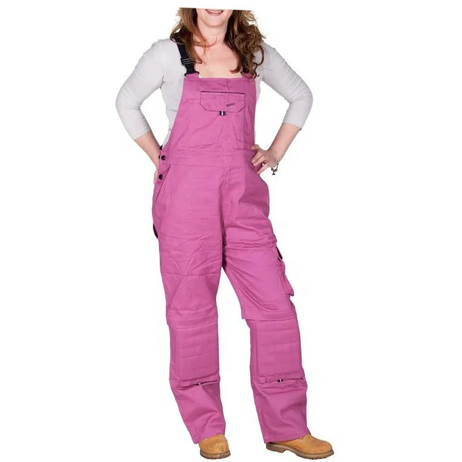 Women Cotton Denim Bib Dark Pink Work Overalls - Buy Work Overalls ...