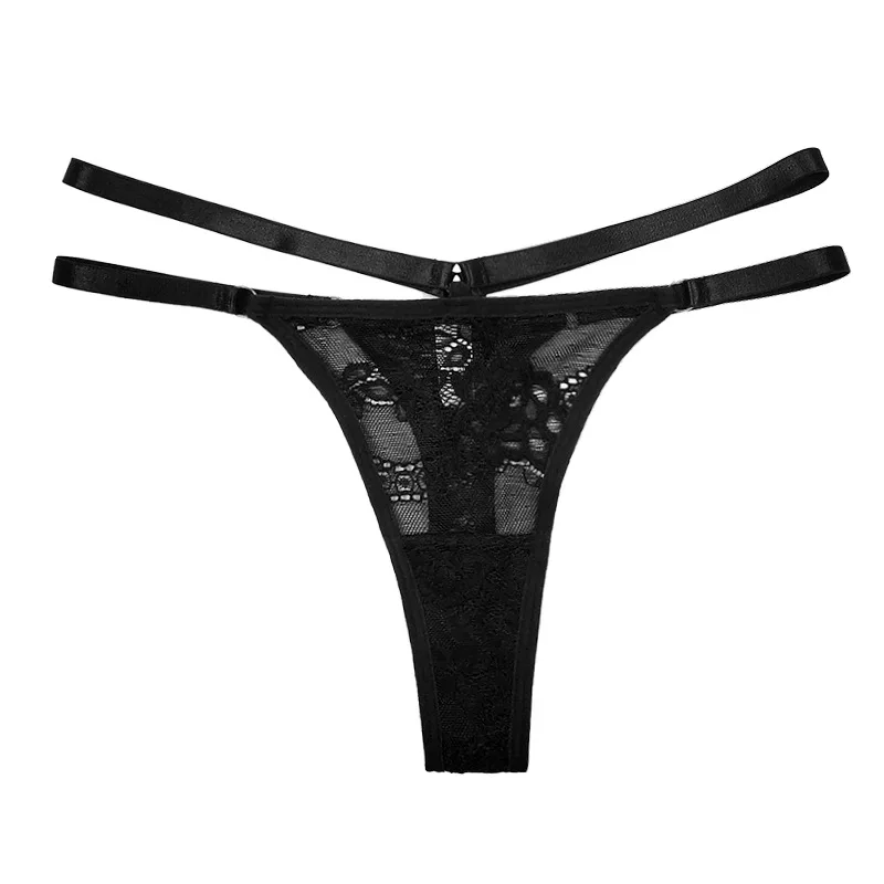 Ladies Underwear Panty Thong Double Strap Lace Panty Sexy T-back ...