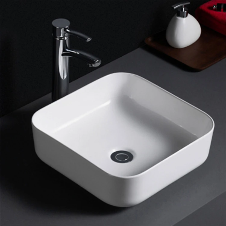 508 China supplier cheap square shape face hand basins wash ceramic bathroom basin
