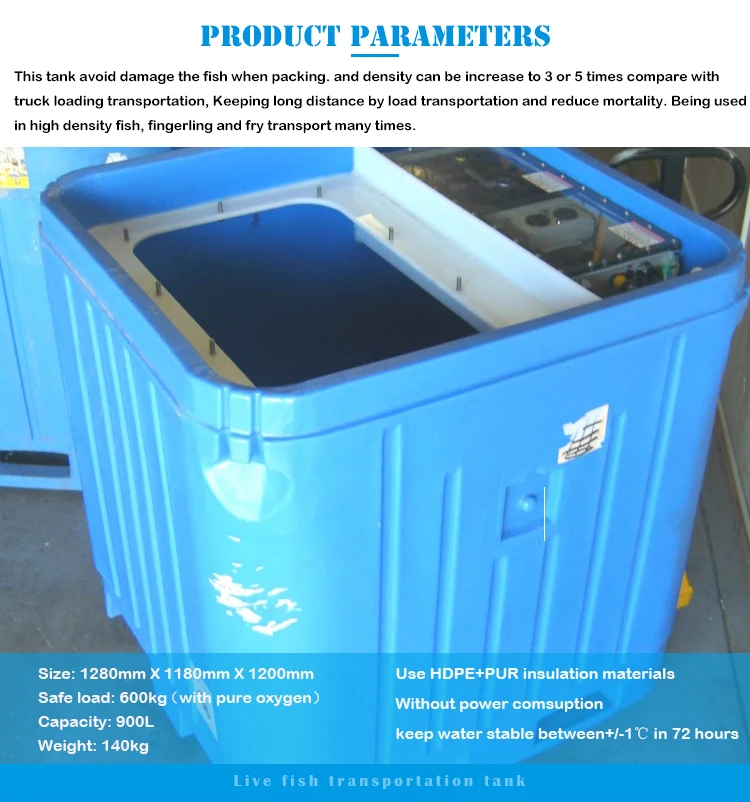 50l Isolierte Lebende Fisch Transport Box Griff Lebender Fisch Behälter