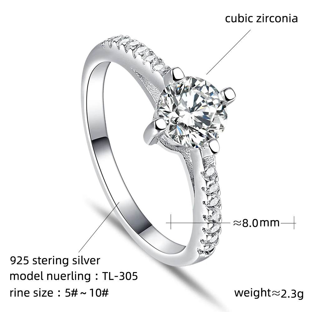 Top Quality Various models All sizes 925 Silver Engagement Ring 