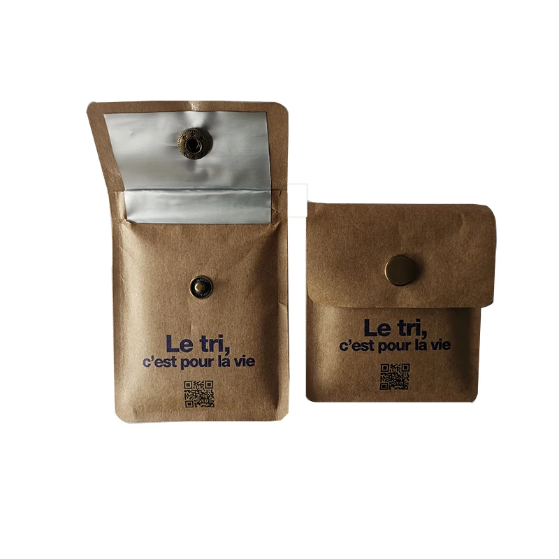 Eco-friendly Recycled Kraft Paper Portable Ashtray With Custom Print Logo Mini Pocket Ashtray