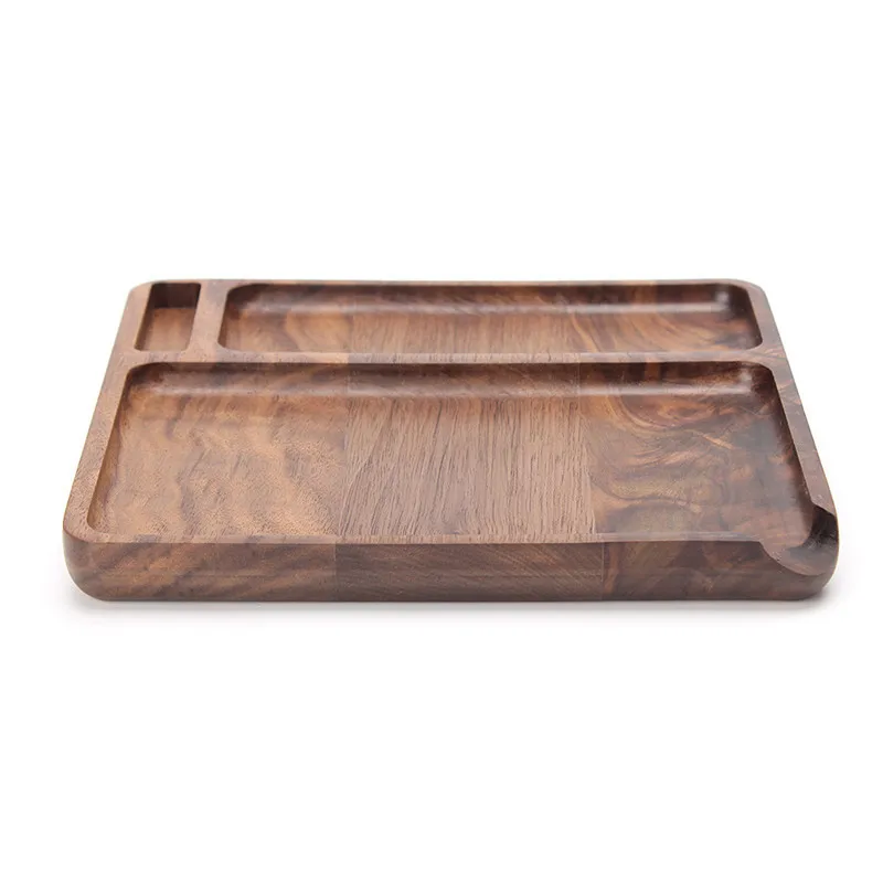 Natural Walnut Cigarette Tray Multifunction Smoke Awakening Custom Wood ...