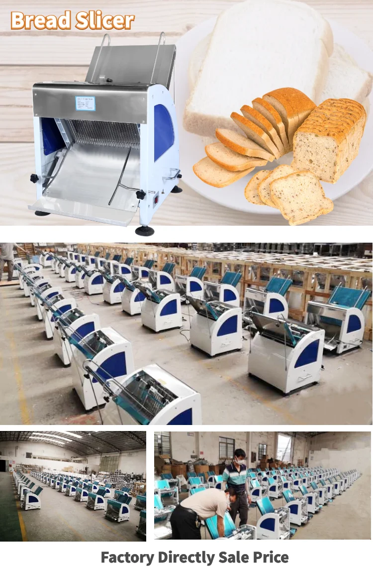 Bakery Equipment Loaf Automatic Bread Slicer Kitchen Table Top