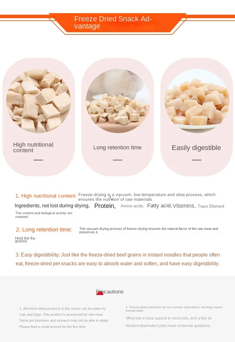 OEM Processing Custom Freeze Dried Pet Snacks with Chicken Duck Quail & Salmon Grains for Chickens Skin & Coat Health supplier