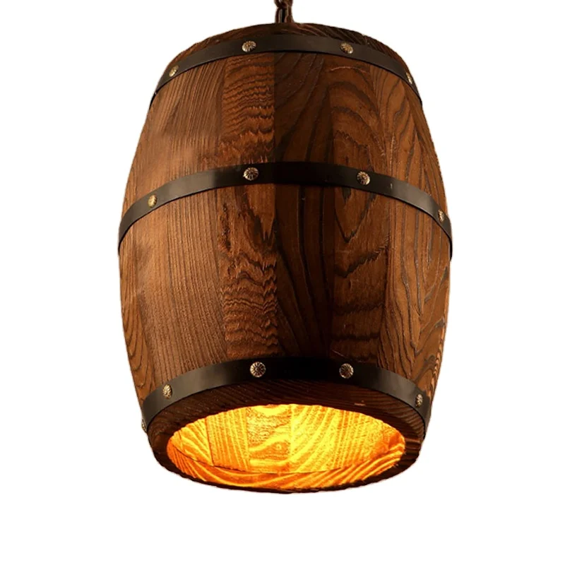 Tonghua 2019 Vintage New Wood Pendant Light Filament Bulb Decorative Hanging Lamp for Restaurant