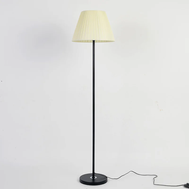 Home Hotel Designer Tripod Modern Decorative Solid Brass with Beige Fabric Shade Floor Lamp LED