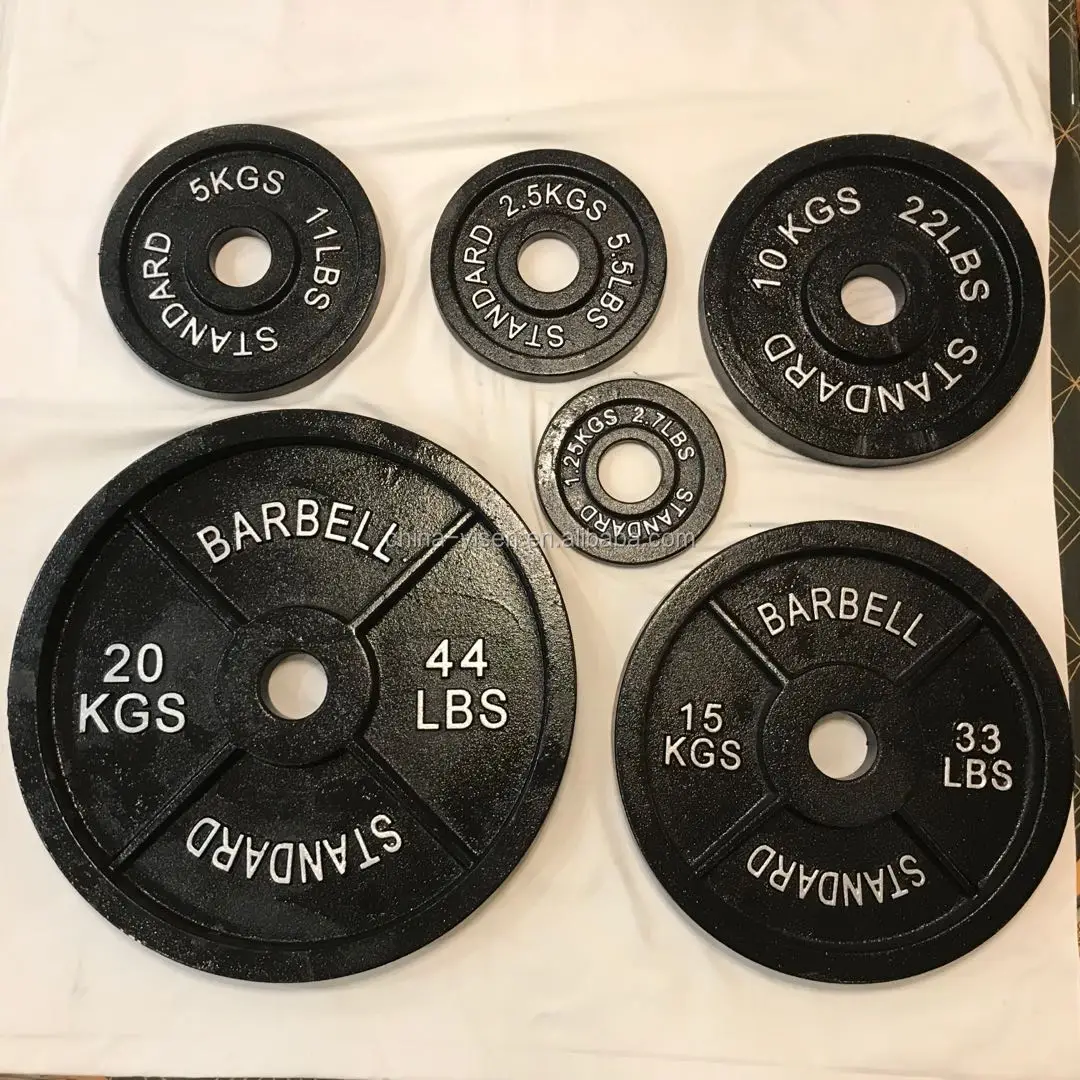 Fitness Body Building Weight Lifting Standard Olimpic Weight Plate Sets ...