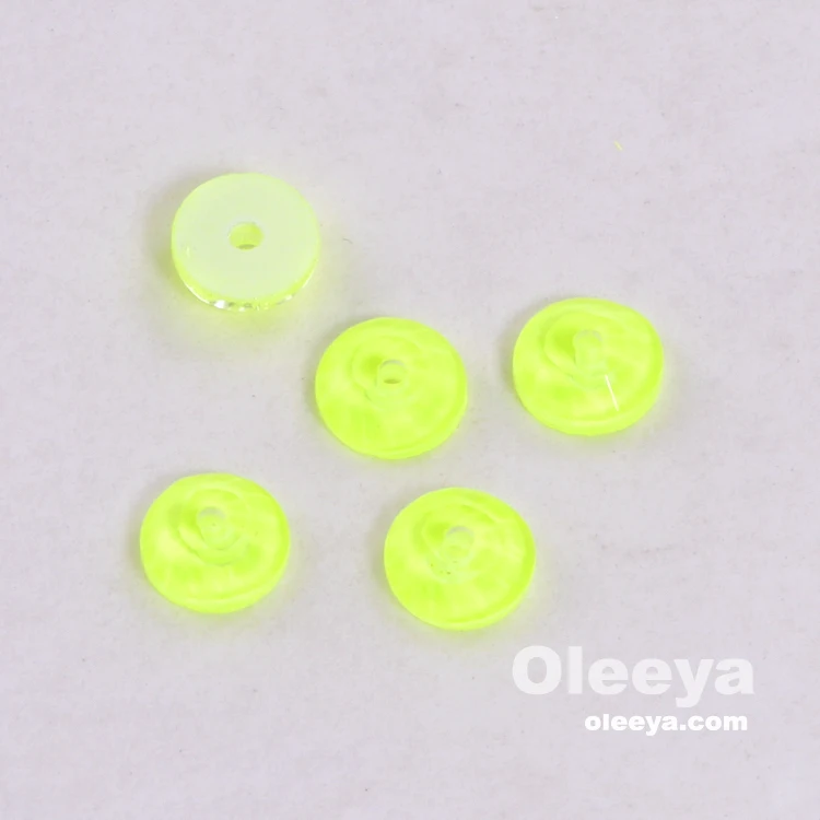 Fresh Neon Color 3mm to 10mm Middle Hole Round Shape Flatback Glass Sew on Stones for Fashion Evening Dress
