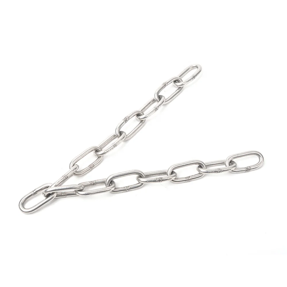Din763 304 Long Link Chain Polished Stainless Steel Din766 Short Link