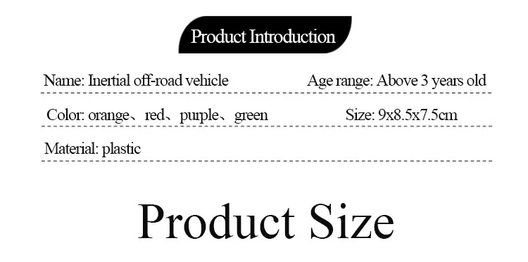 Customizable New Mini Inertial Off-Road Vehicle Plastic Friction 4WD Car Toy for Kids
