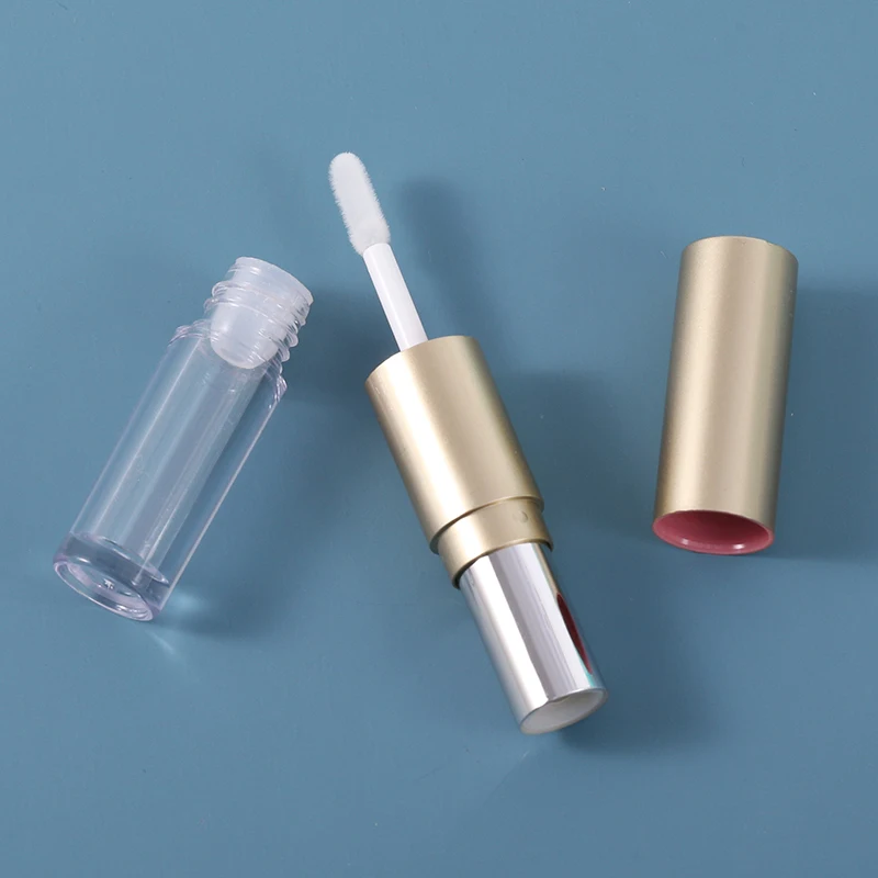 Creative Lip Gloss Tubes 6ml,Soft Brush Lip Gloss Tube Silver,Clear And