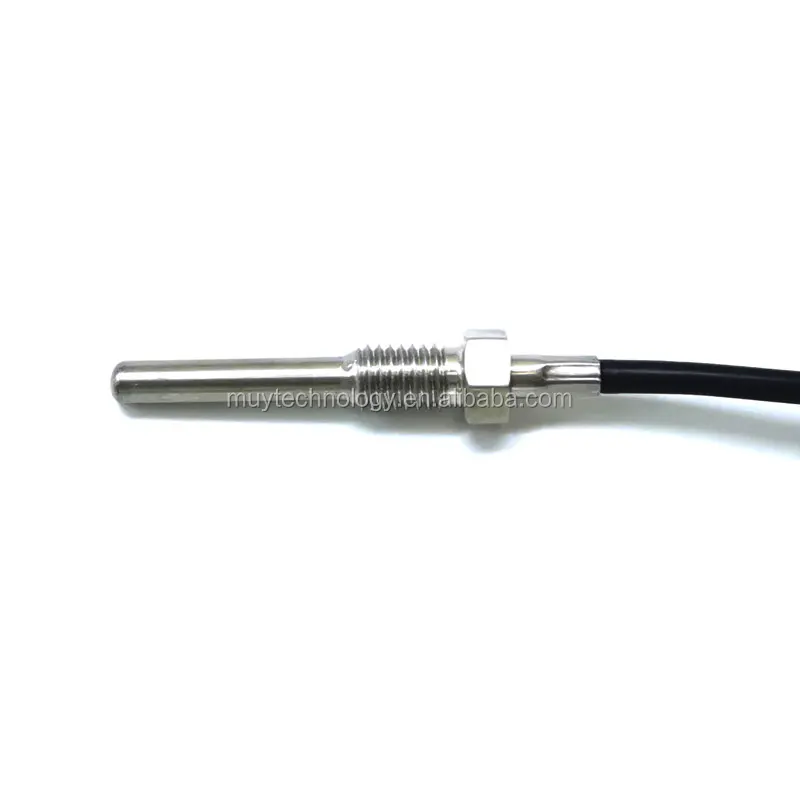 Pt1000 Pt100 Probe Class A Rtd Temperature Sensor Stainless Steel 2 Wire Silicon Cable