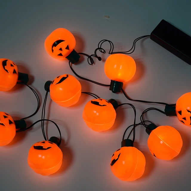 Halloween christmas decoration  battery operated LED fairy 3D pumpkin string lights