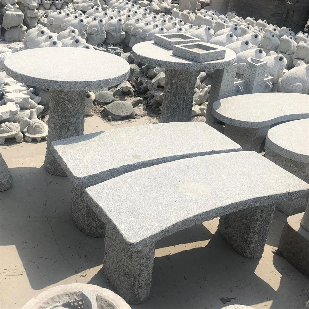 Natural Garden Stone Granite Long Bench