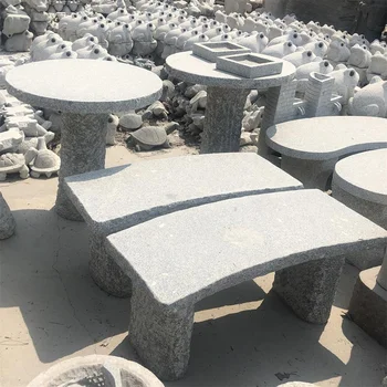 Natural Garden Stone Granite Long Bench