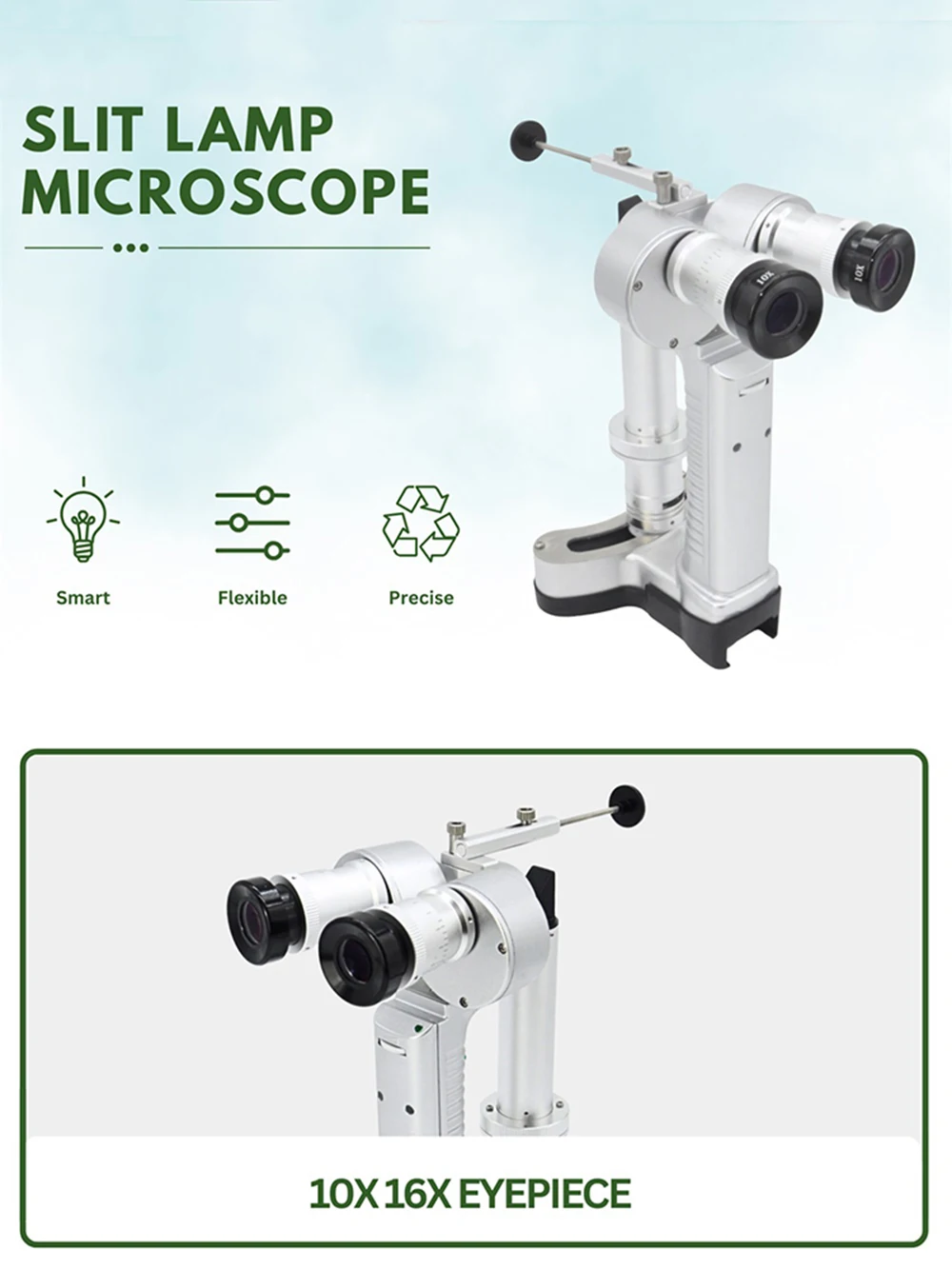 Wholesale HSL-3 Portable Handheld Binocular Slit Lamp Cost-effective Ophthalmology Equipment for Optical Shop & Eye Hospital