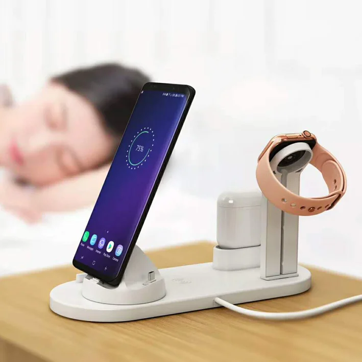 amazon bestseller 2020  3 in 1 wireless charger charging stations 4-in-1 charging station charger wireless
