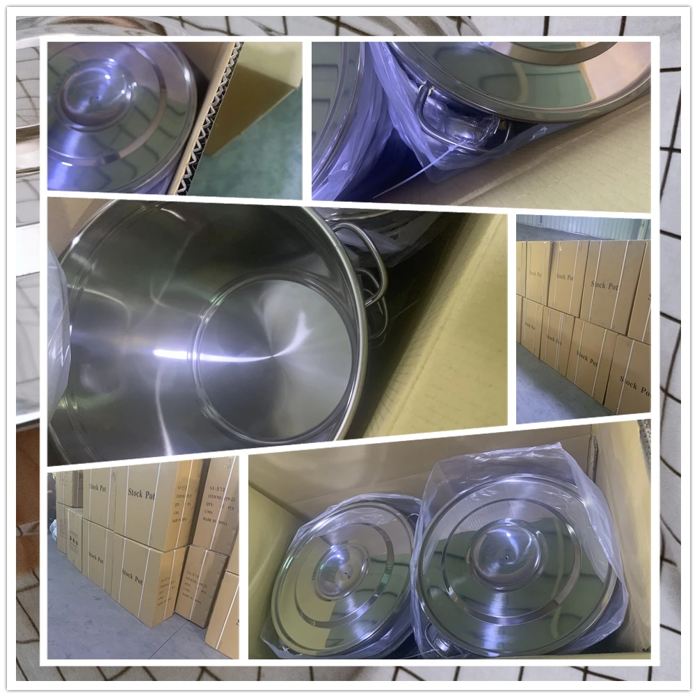 Stainless Steel Big Capacity Large Commercial Cooking Pots Ollas Grande