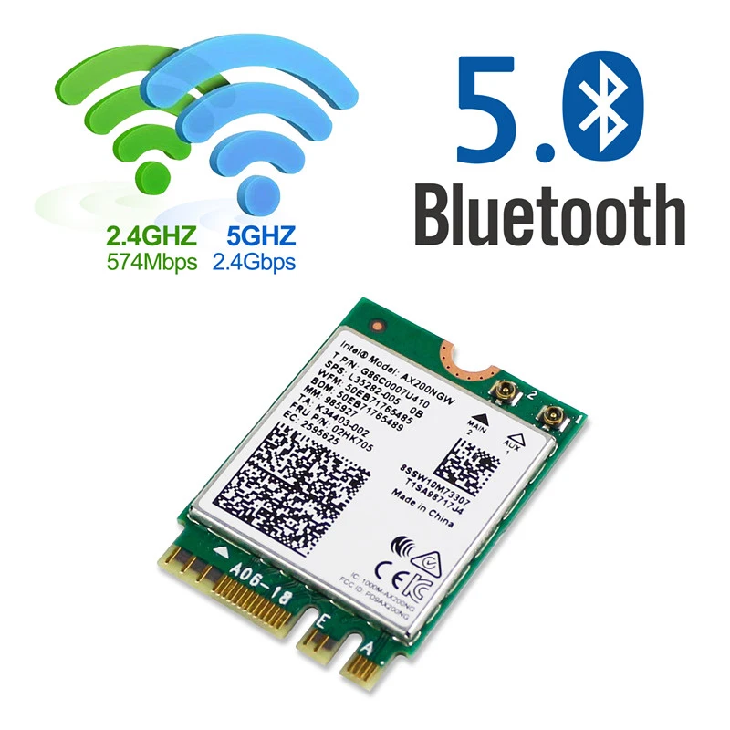 2400mbps Dual Band 802 11ax Wifi 6 Ax200ngw M 2 Wireless Wlan Wi Fi Card Adapter Ax200 With Bt 5