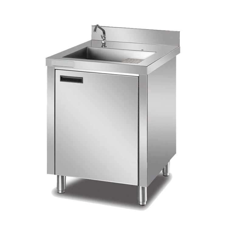 Commerical Stainless Steel Single Sink Bench With Drawers And Cabinet ...