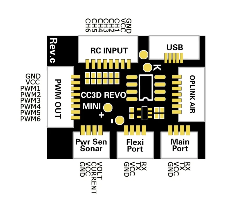 CC3D Revolution Mini Nano Flight Controller Support Auto-Return DIY 250 Quadcopter Multirotor Heli Fixed Wing Drone factory