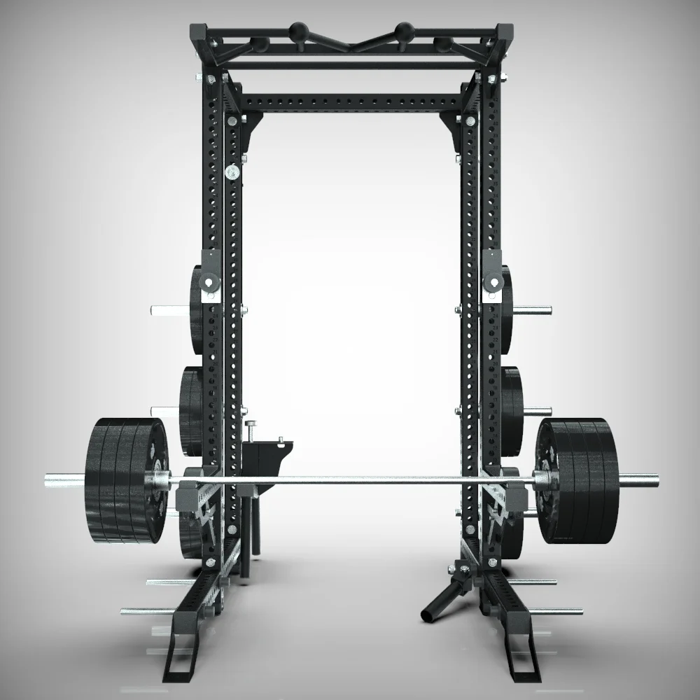 Hala-sr-1bs-3 Black Top Notch Power Racks With Lat Pull Down Multi ...