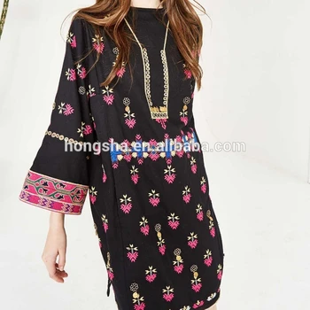 embroidered tunic dress